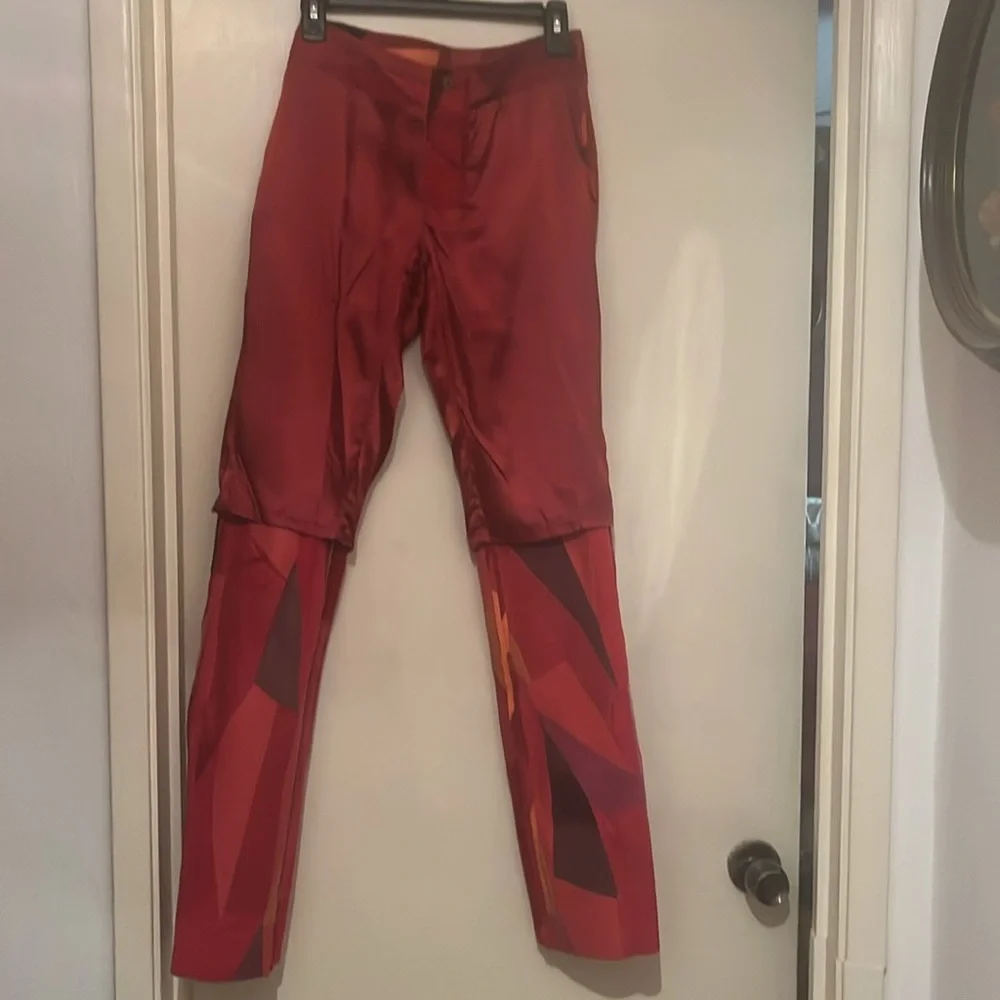 Vintage Wilsons Pelle Studio leather suede patchwork pants size 4 - Picture 8 of 16